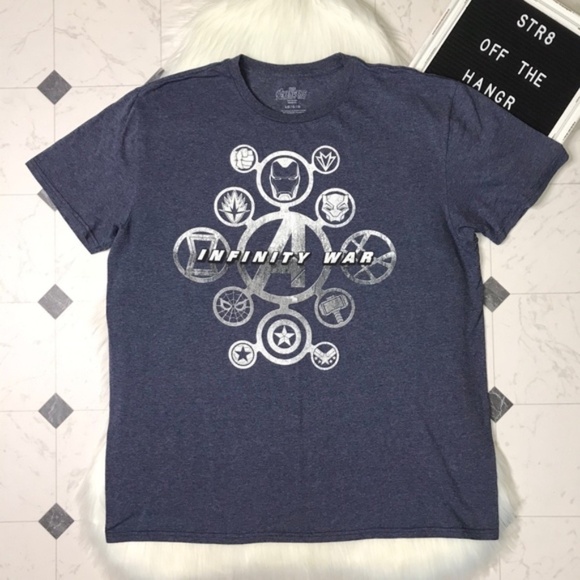 Marvel Other - Marvel Infinity War blue short sleeve tee size L